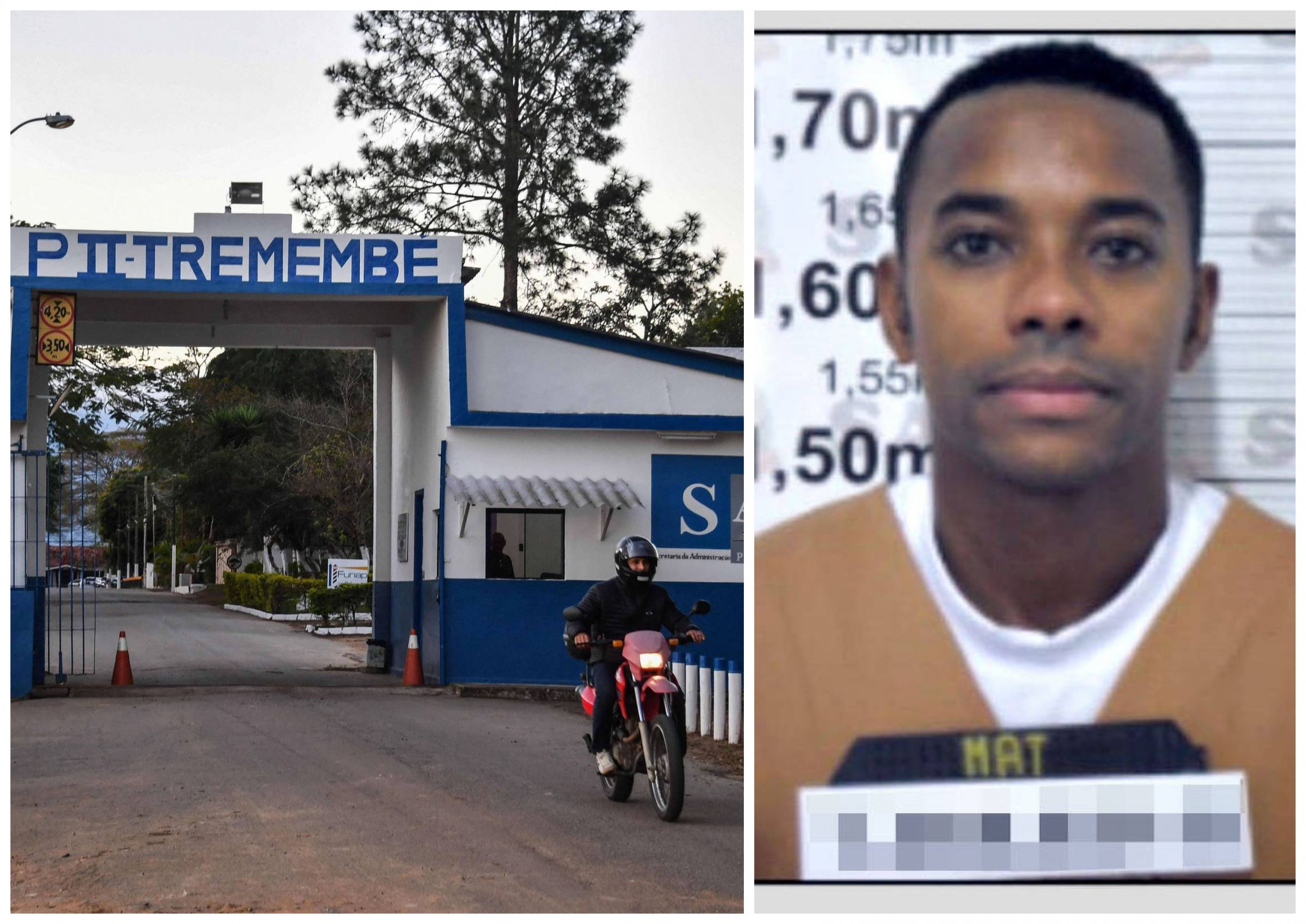 La cárcel y la foto policial de Robinho.