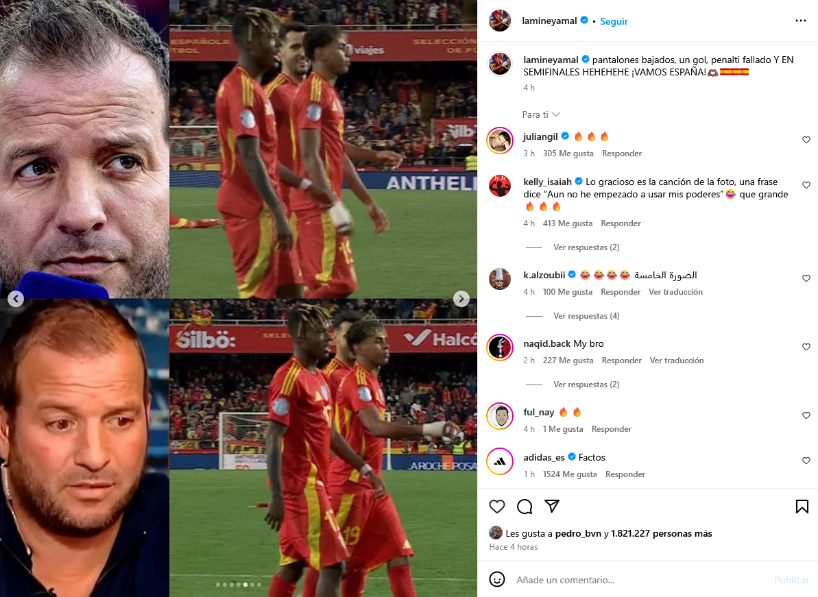 La contestación de Lamine Yamal a Van der Vaar trar eliminar a Países Bajos