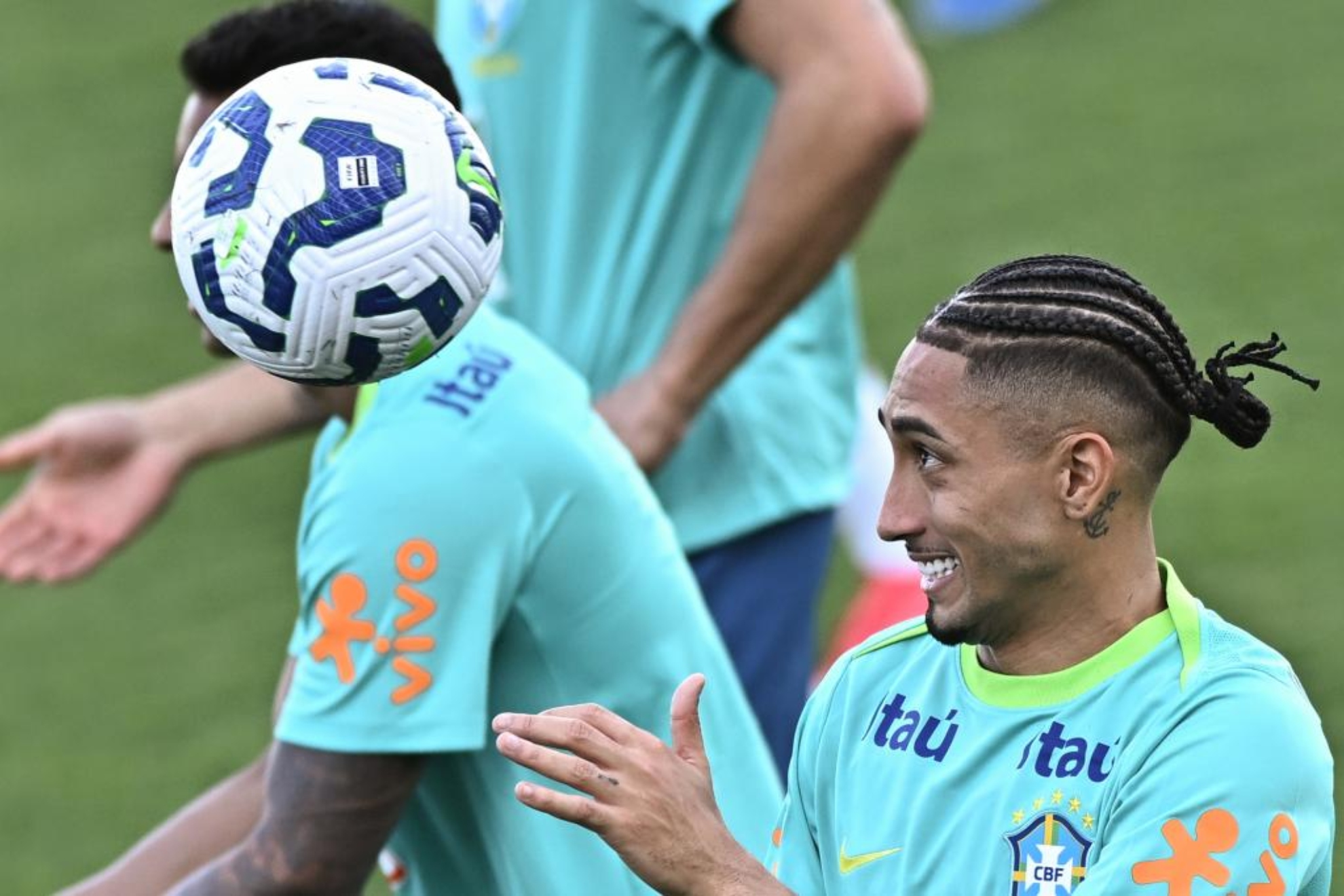 Raphinha, durante un entrenamiento.
