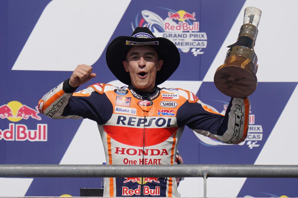 Marc, en el podio de Austin, en 2021.