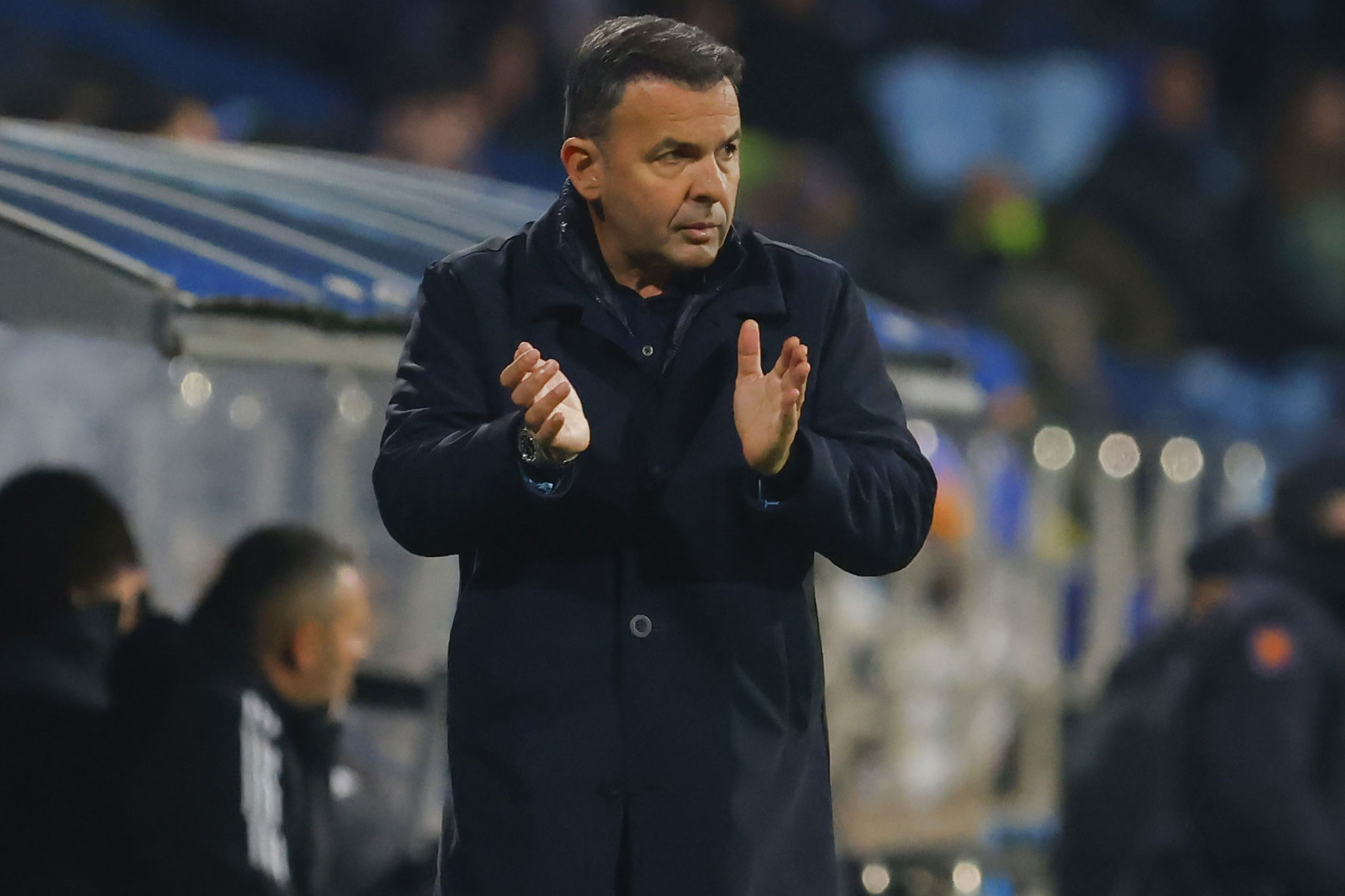 Javi Calleja, in a match with Oviedo.