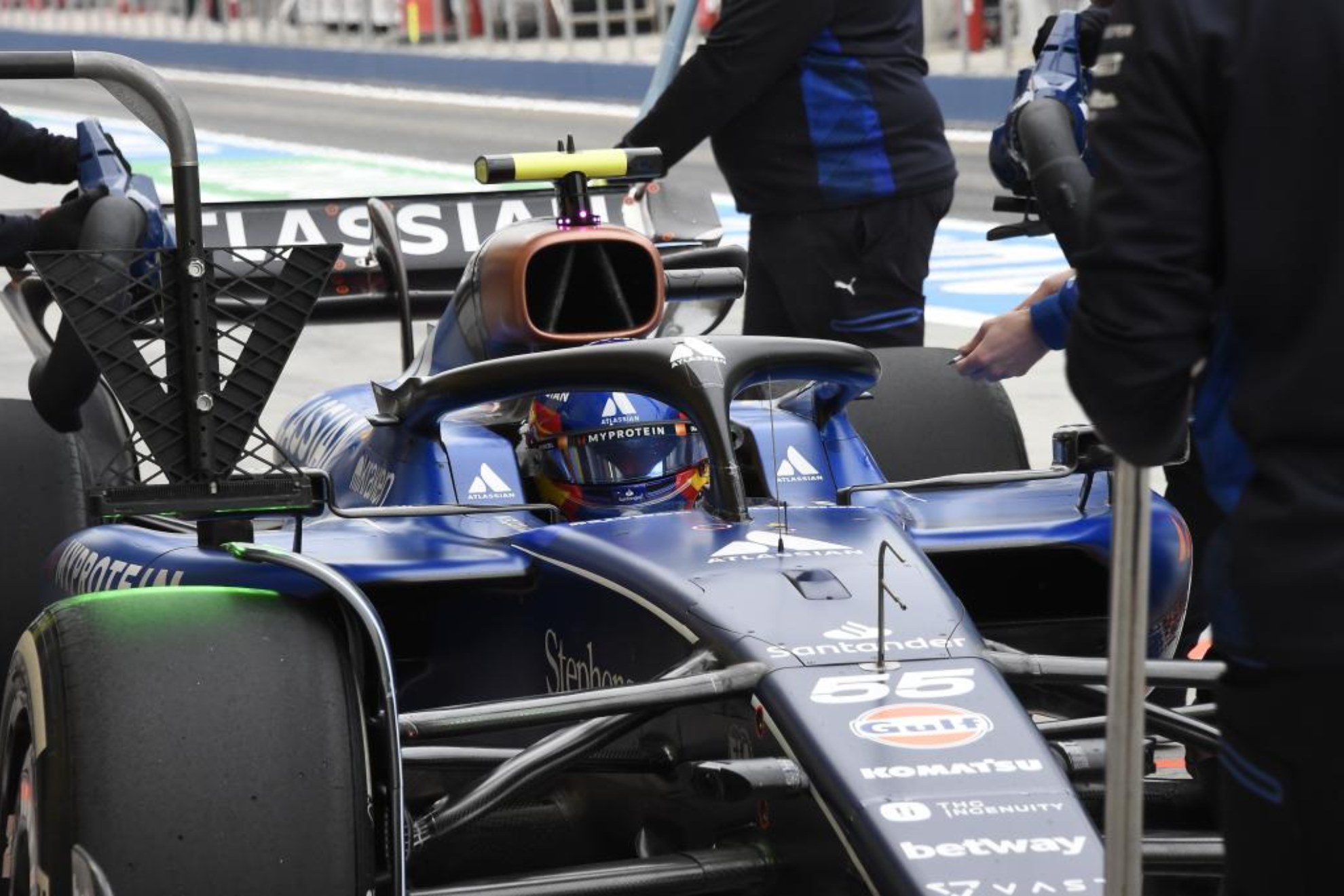 Sainz, durante un entrenamiento.