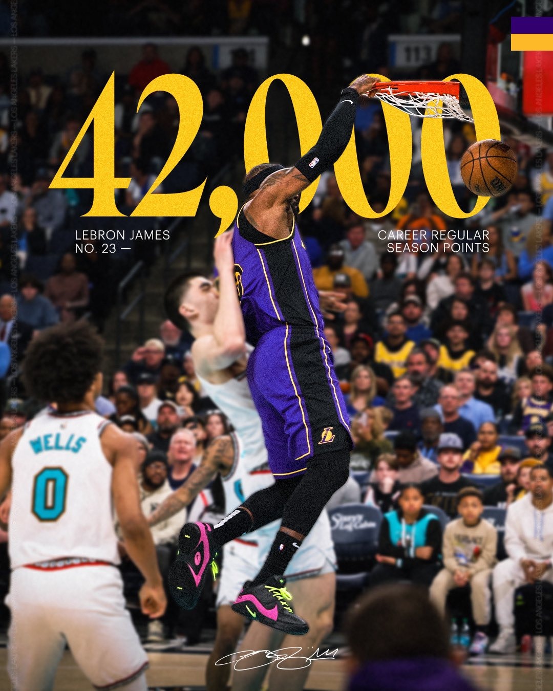 Lebron alcanza los 42.000 puntos