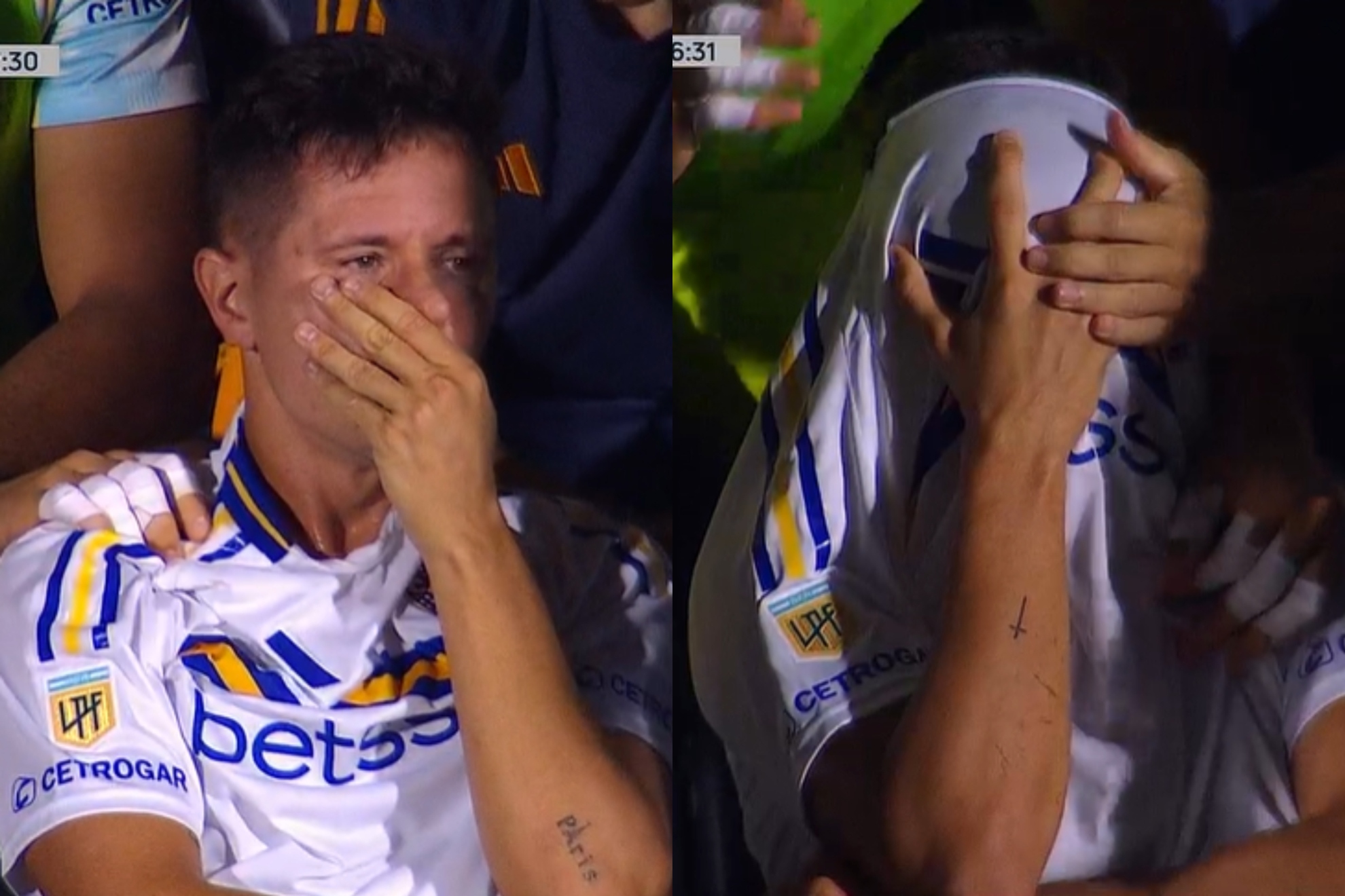 Ander, Herrera, lamentándose en el banquillo.