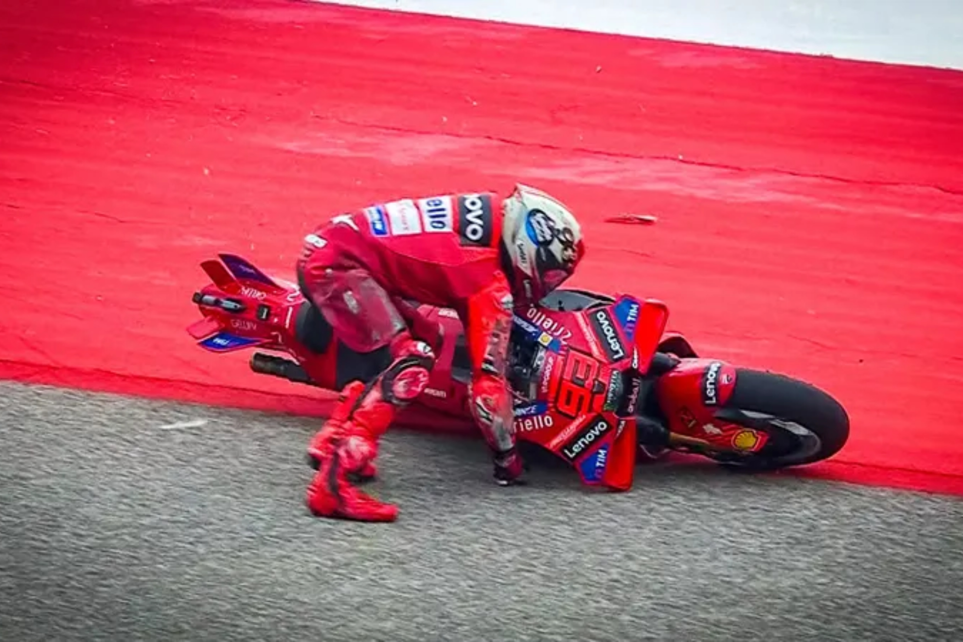 Marc, tras caerse.