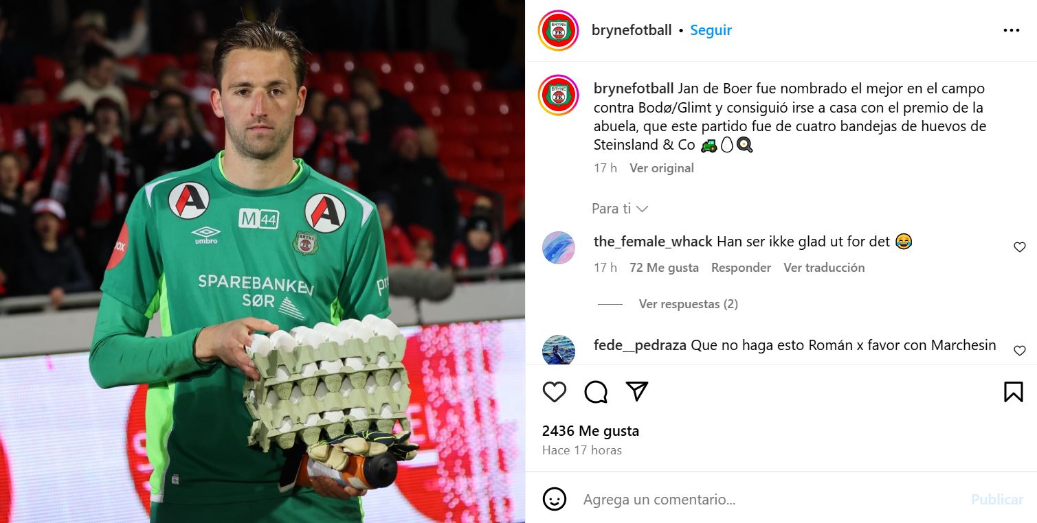 El post del Bryne.