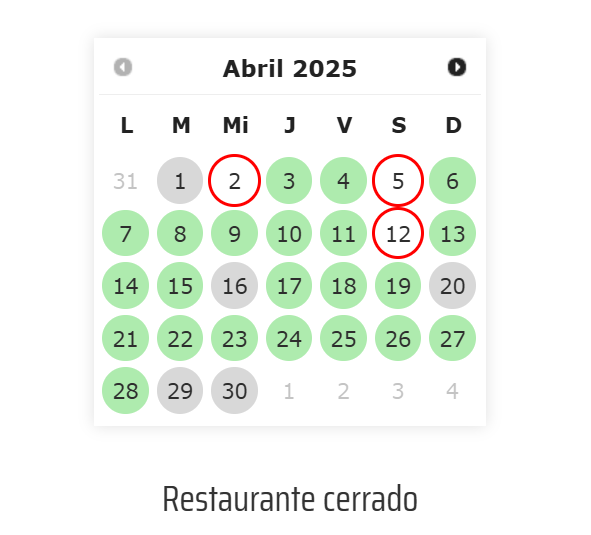 Página de reservas del KO by 99 sushi bar