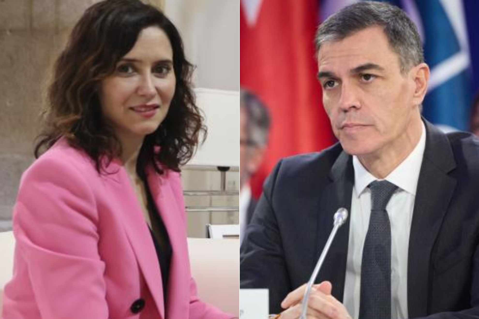 Isabel Díaz Ayuso and Pedro Sánchez