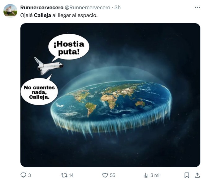 Los mejores memes del viaje al espacio de Jesús Calleja: "El cohete  intentando alcanzar la velocidad de Montoya"