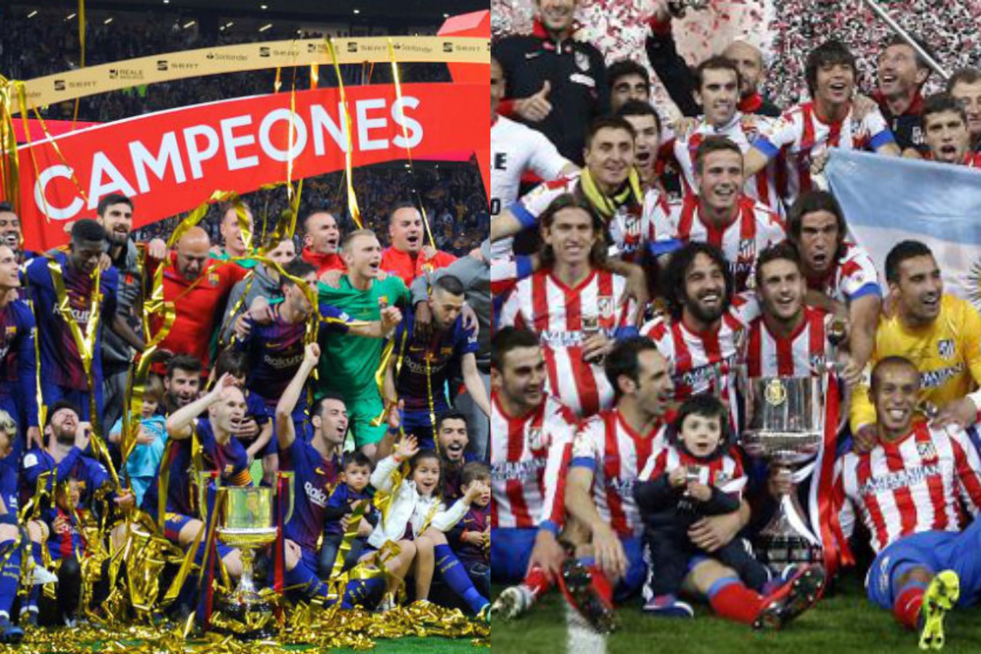 Cuántas Copas del Rey tiene el Barcelona y el Atlético de Madrid y cuál