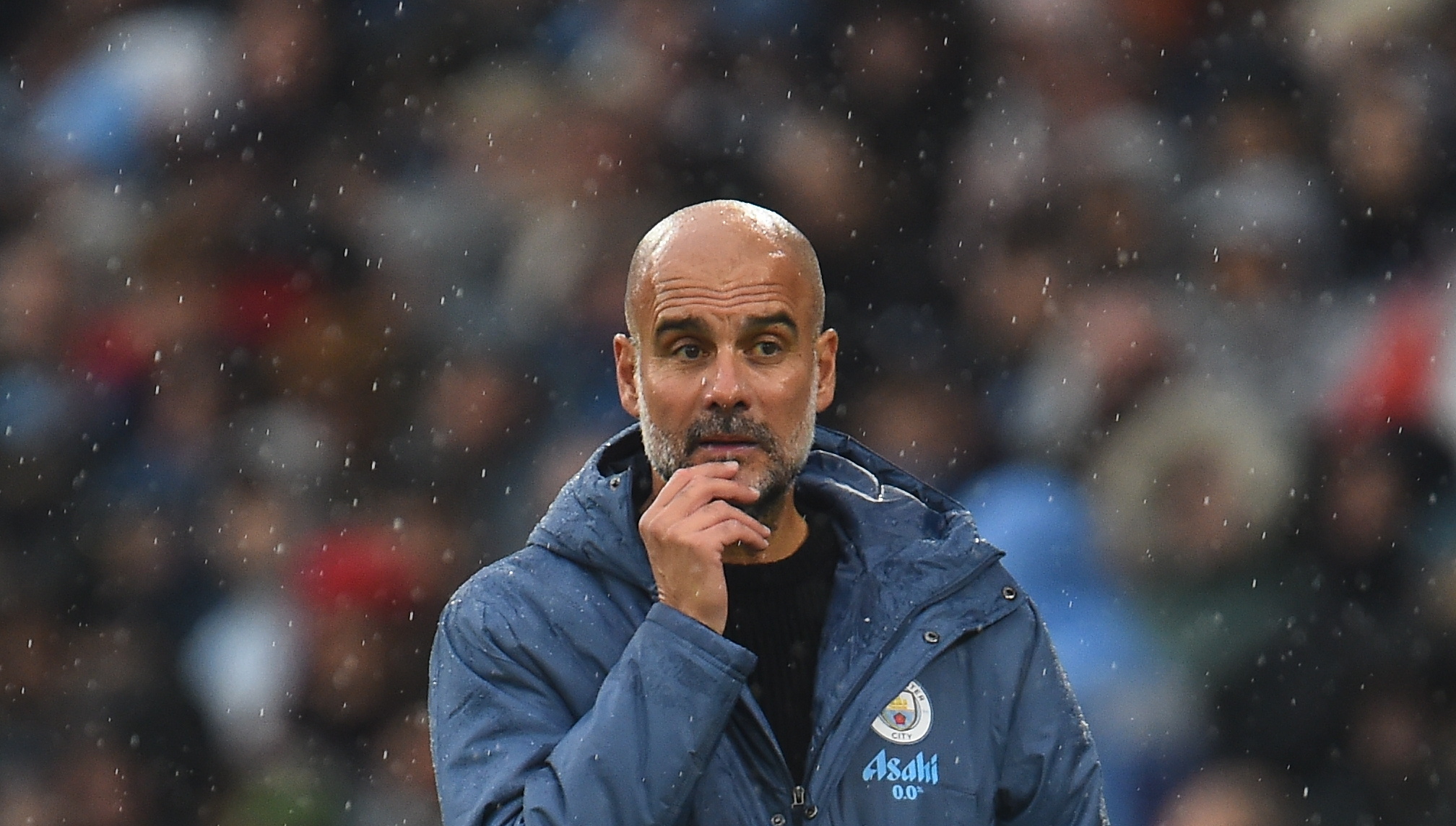 Pep Guardiola, en un partido con el City.