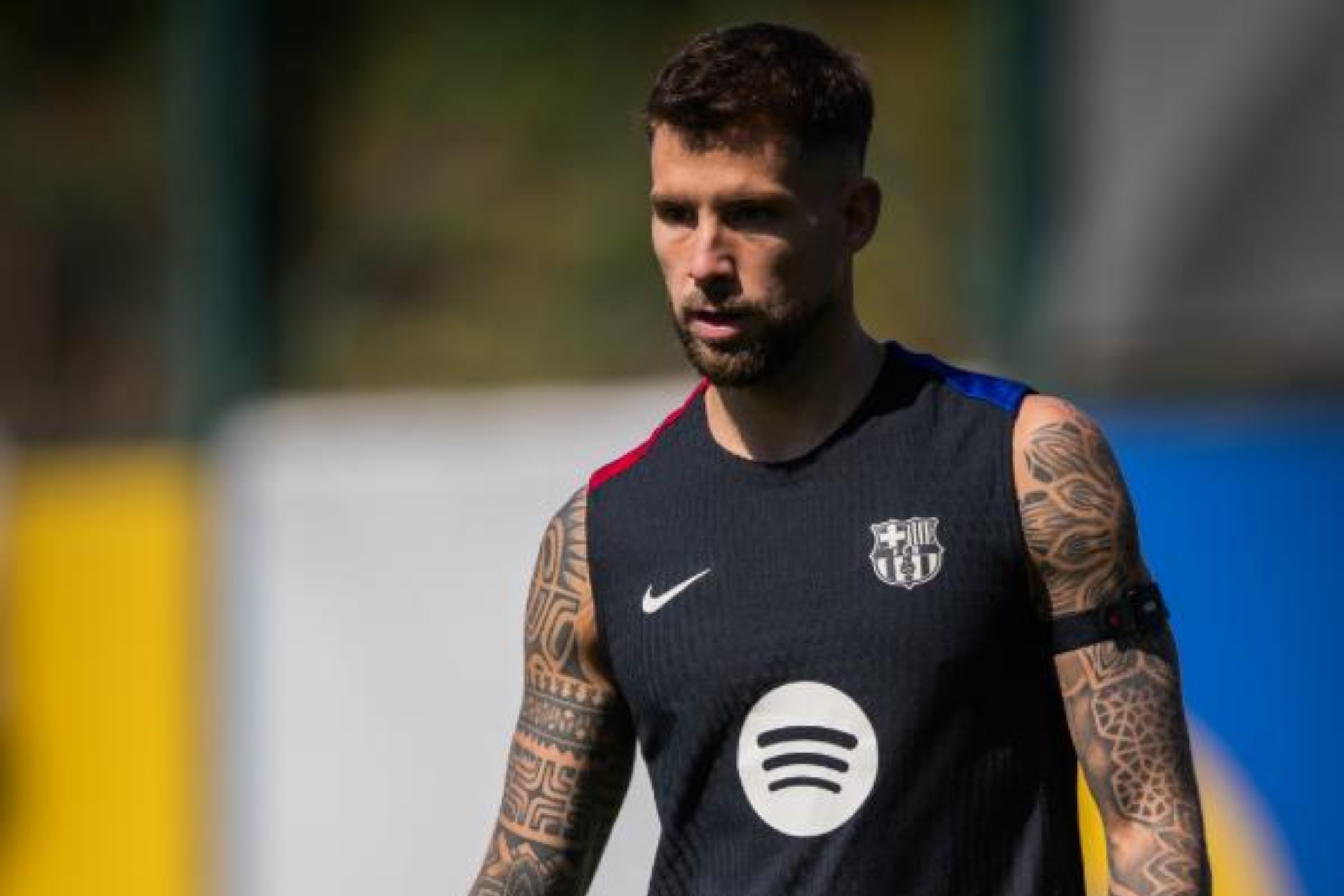 Íñigo Martínez in a FC Barcelona training