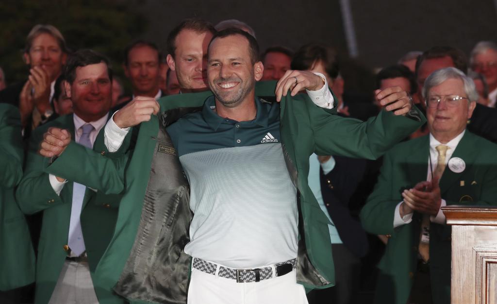 Sergio García con la chaqueta verde