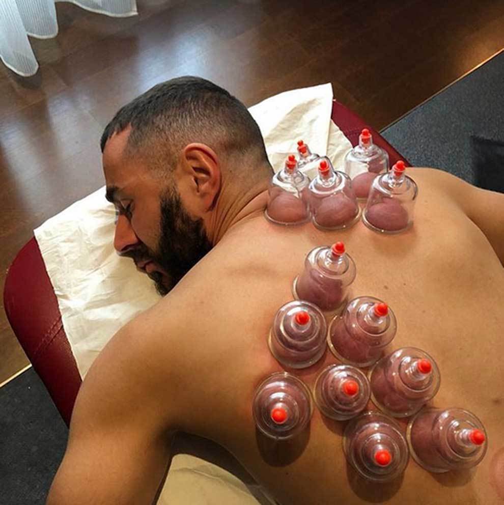 Karim Benzema using suctionaterapia