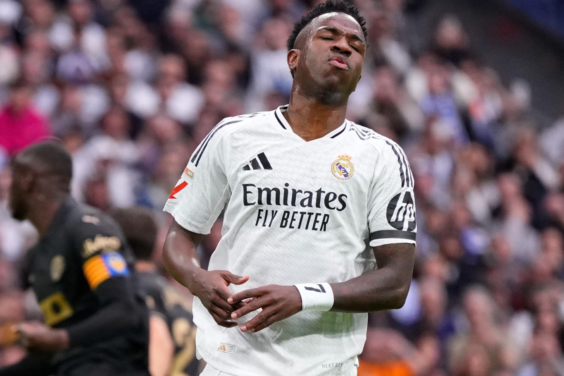 Vinicius, during the match against Valencia.