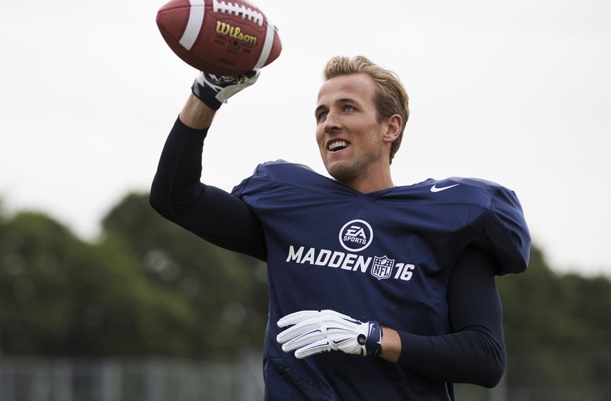 Harry Kane promoting an American football video game a few years ago.