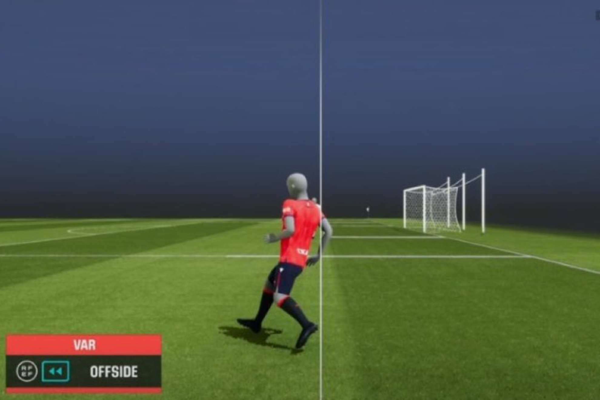 The image of the goal canceled to Torró in Butarque.