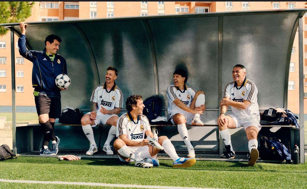 Casillas, Morientes, Guti, Sanchís y Raúl, en una reciente campaña de Adidas.