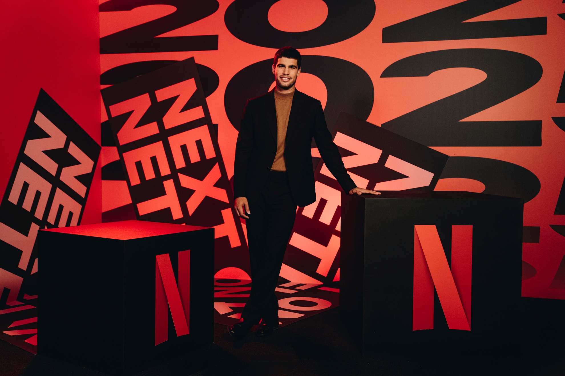 Alcaraz, durante una foto de promoción del documental de Netflix.