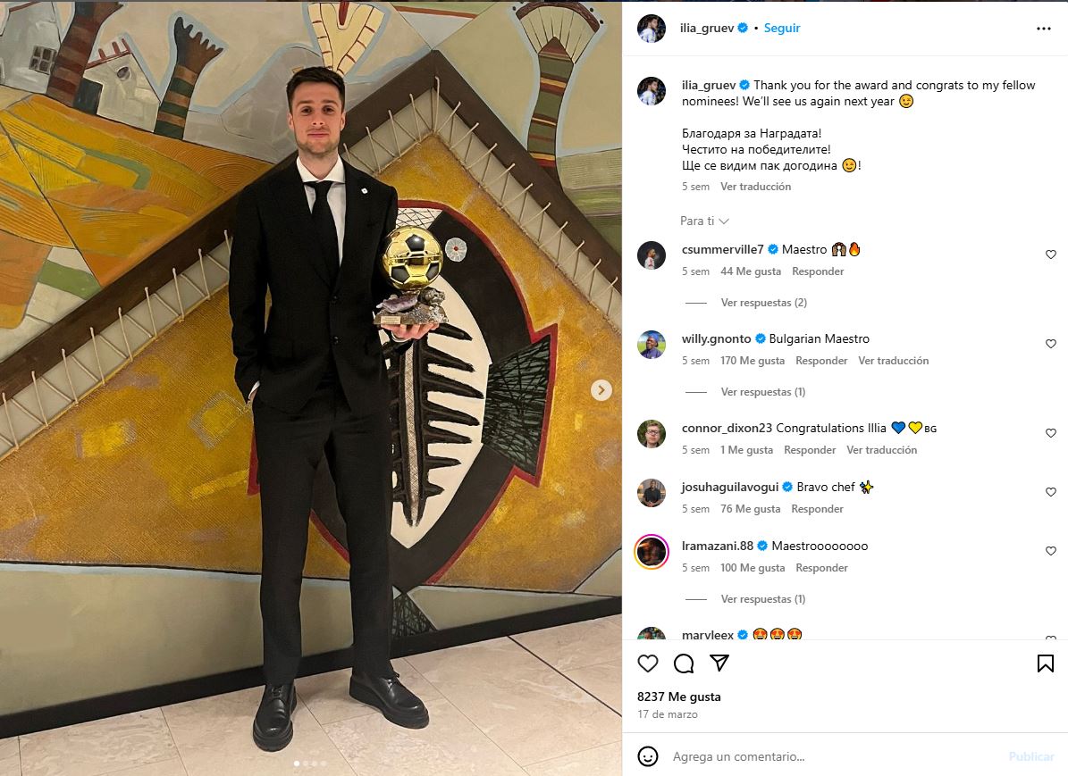Ilia Gruev, with the Bulgarian silver ball.