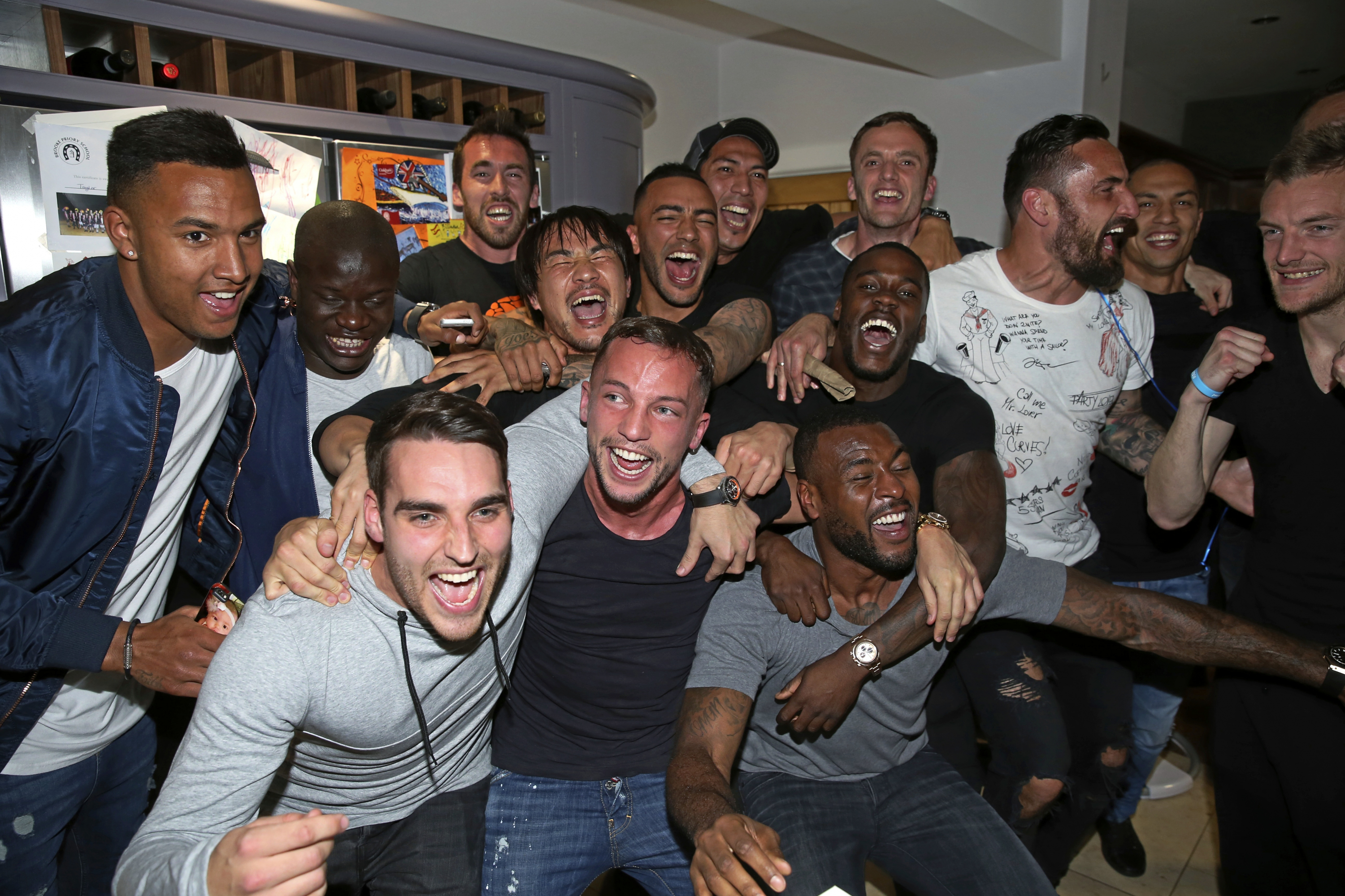 The Leicester party to celebrate the conquest of the 2015-16 Premier.