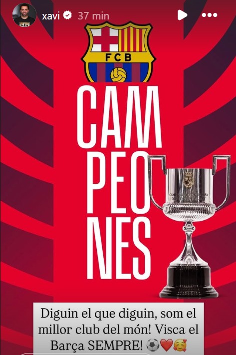 Reacción Xavi