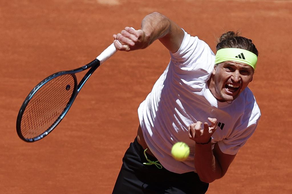 Alexander Zverev, en su partido ante Davidovich