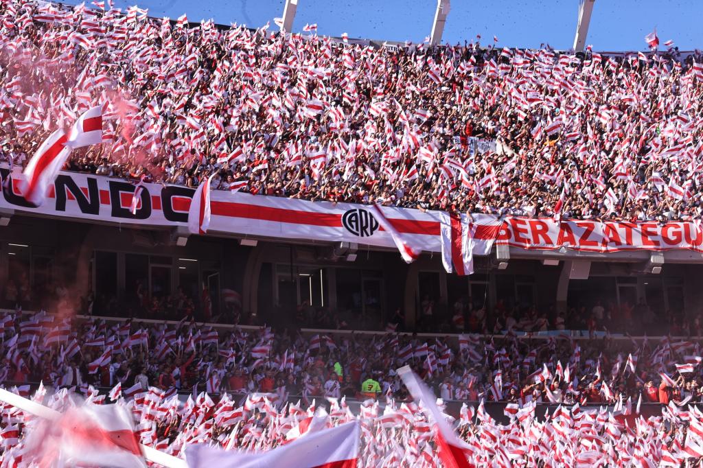 River Plate fans in the Superclassic