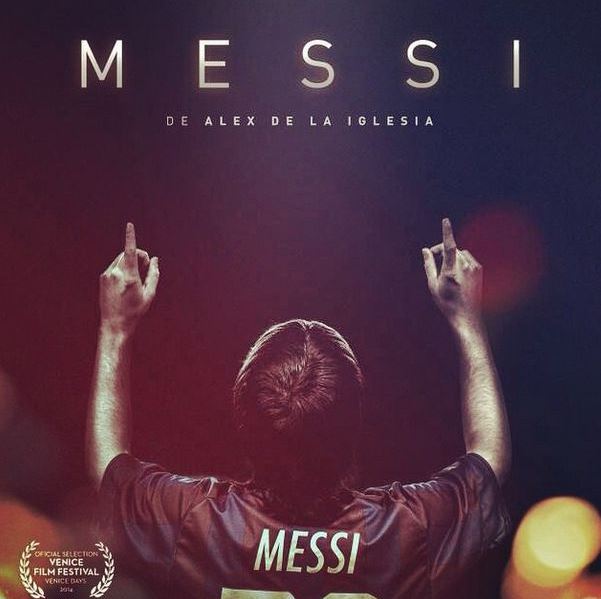The promotional poster of the documentary about Leo Messi.