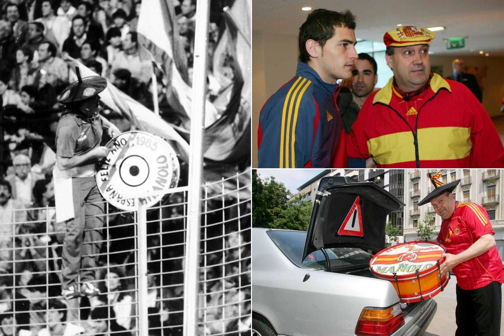 Manolo 'el del bombo', icono de la afición de La Roja: 10 Mundiales y 8 Eurocopas