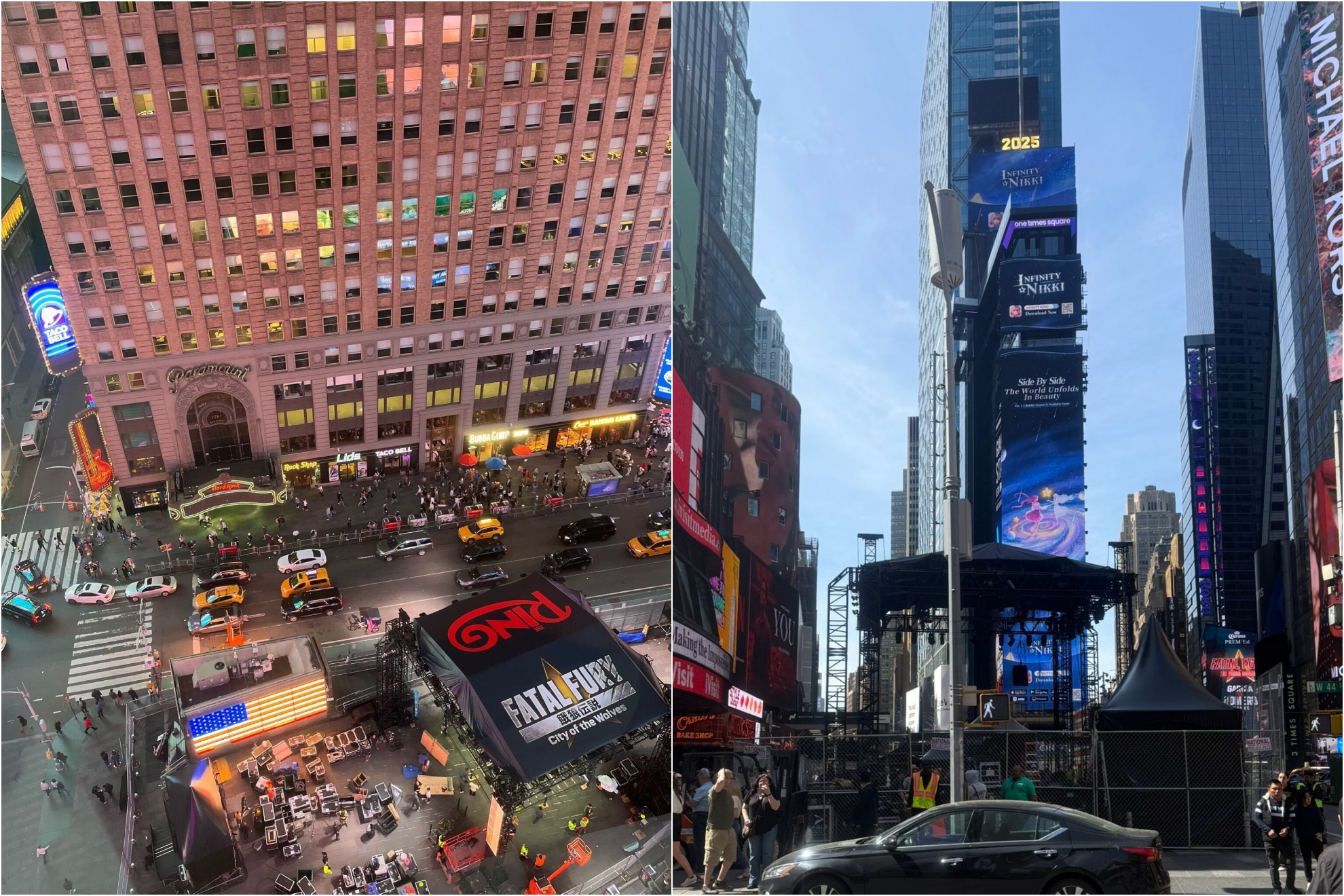 Vistas del ring de Times Square.
