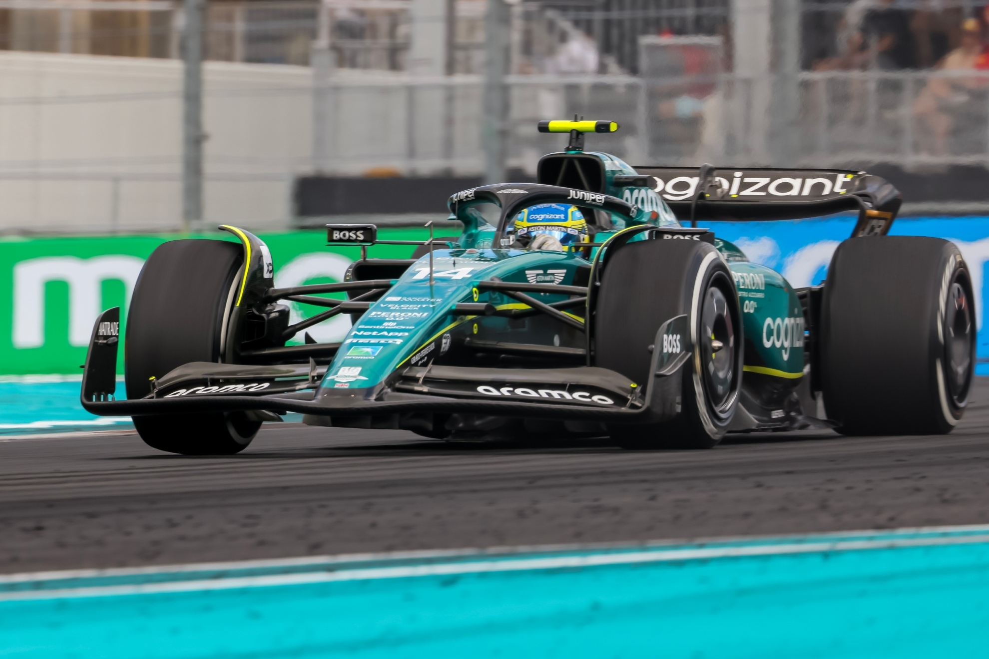 Fernando Alonso durante el Gran Premio de Miami 2023 de la F1.