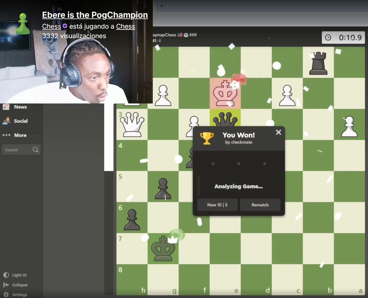 The moment of Eze's victory.