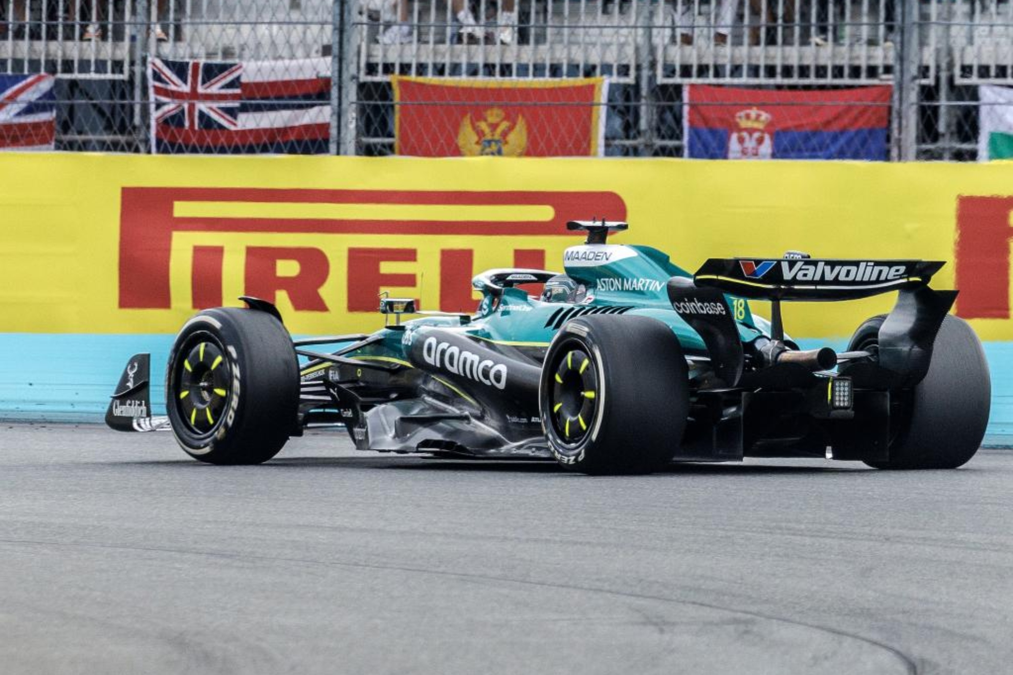El Aston Martin de Stroll en Miami.