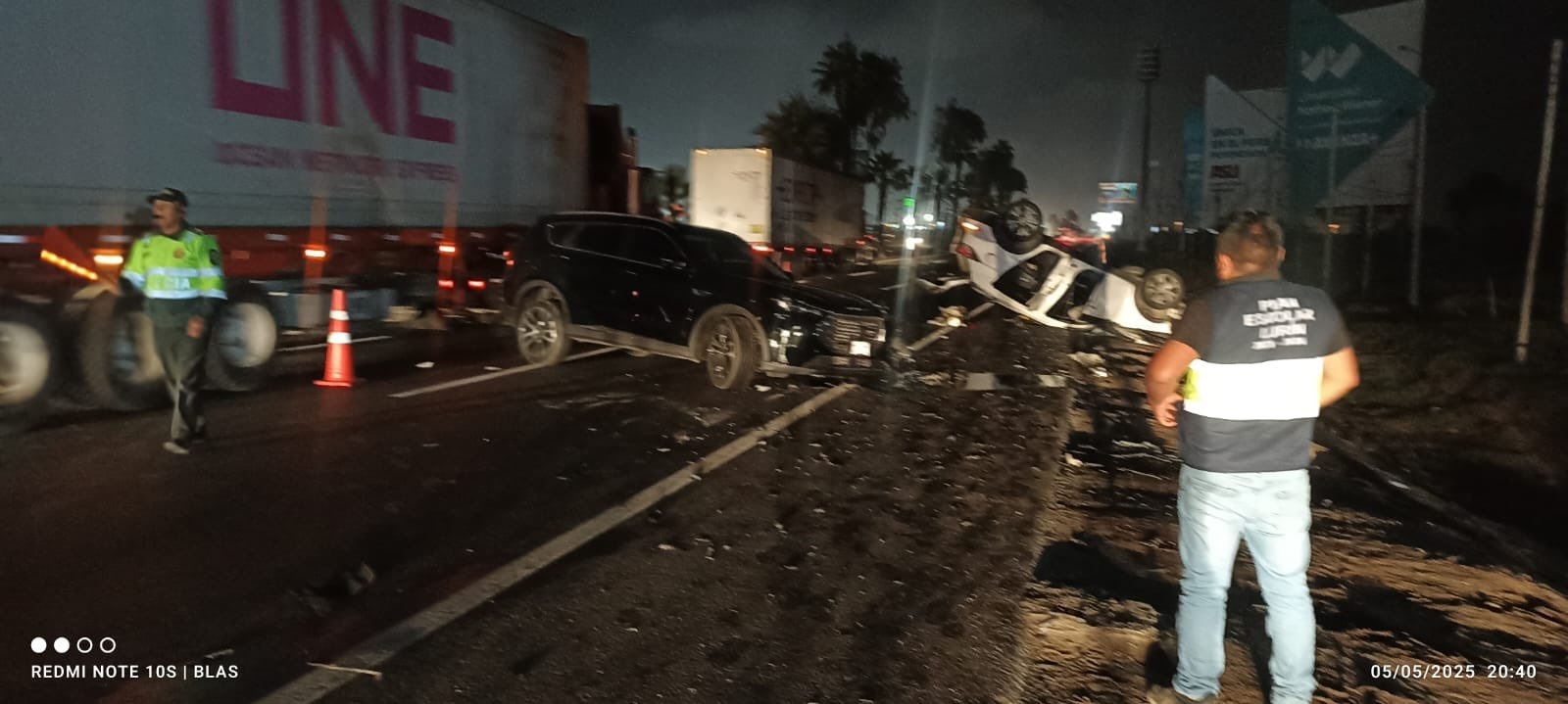 Jorge Fossati suffered a car accident at Campo Mar.