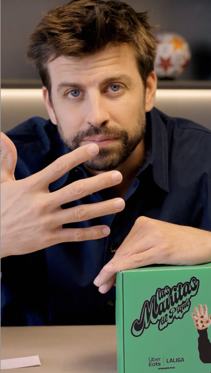 Piqué en el anuncio de Uber Eats