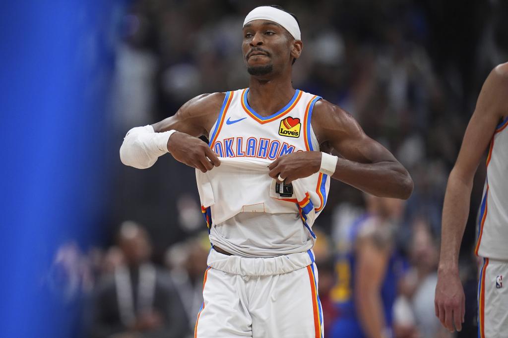 Shai Gilgeous-Alexander, con cara de circunstancias durante el tercer partido.
