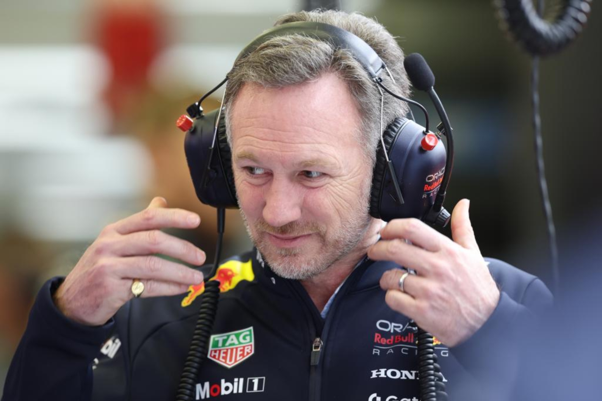 Christian Horner durante las pruebas de pretemporada de Fórmula 1.