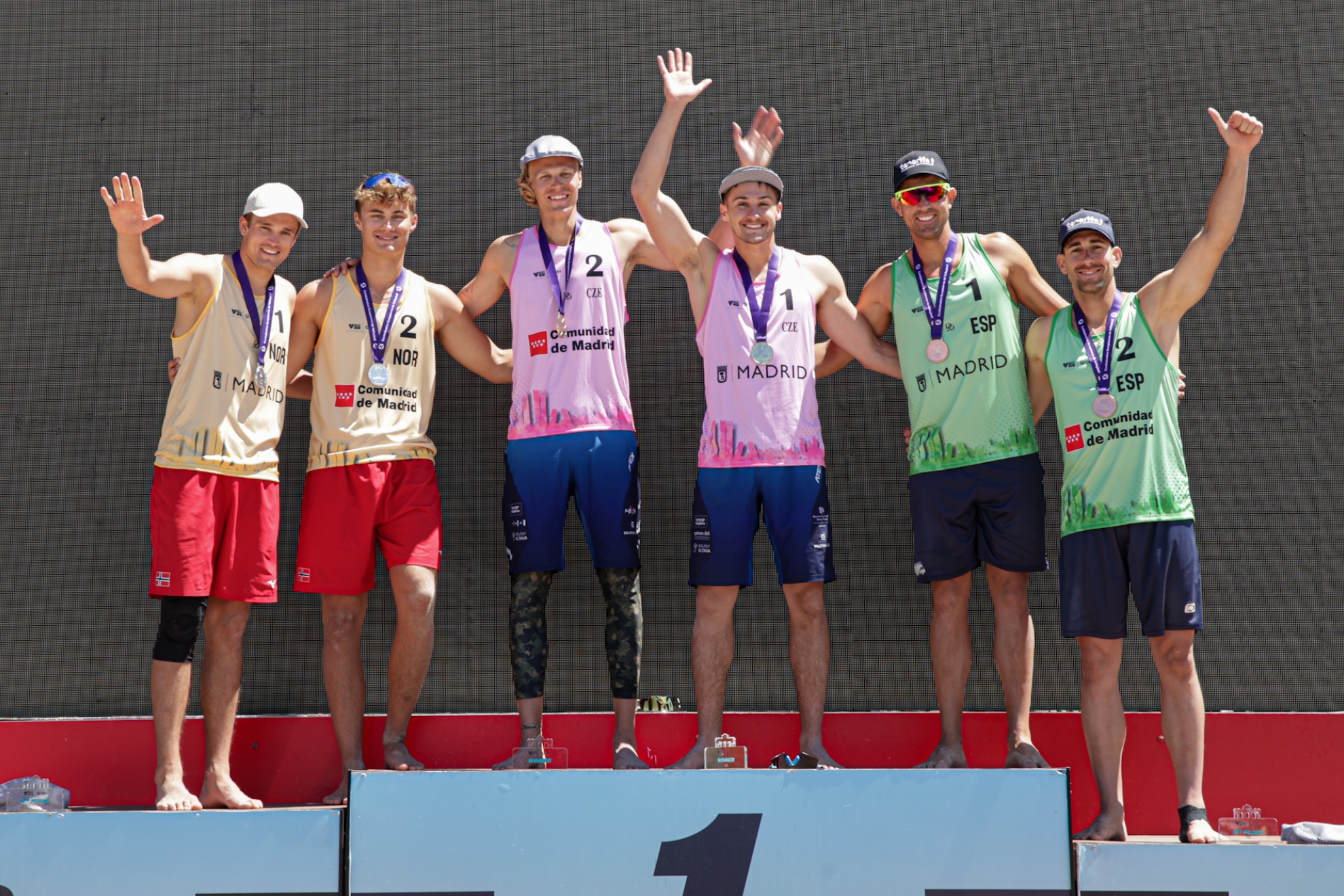 Trousile et Dzavoronok (R. Checa, Gold), Ringoen et AAS (Norvège, Plata) et Alejandro et Javier Huerta (Espagne, bronze)
