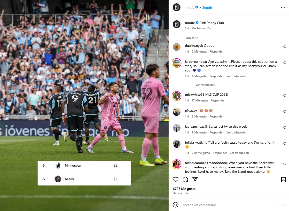 David Beckham's criticism of comments after winning the Minnesota United to Inter Miami