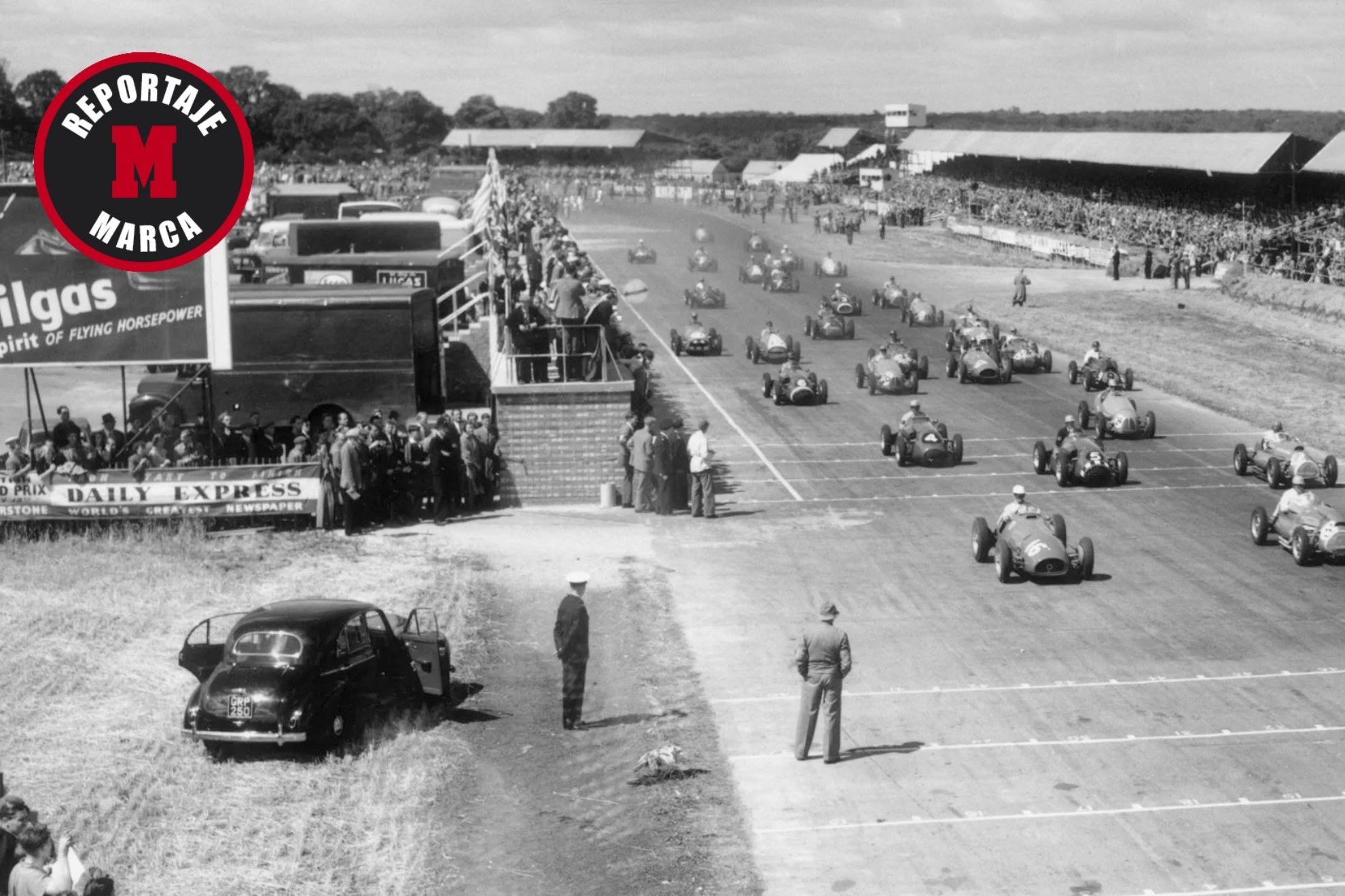 Salida de la F1 en Silverstone.