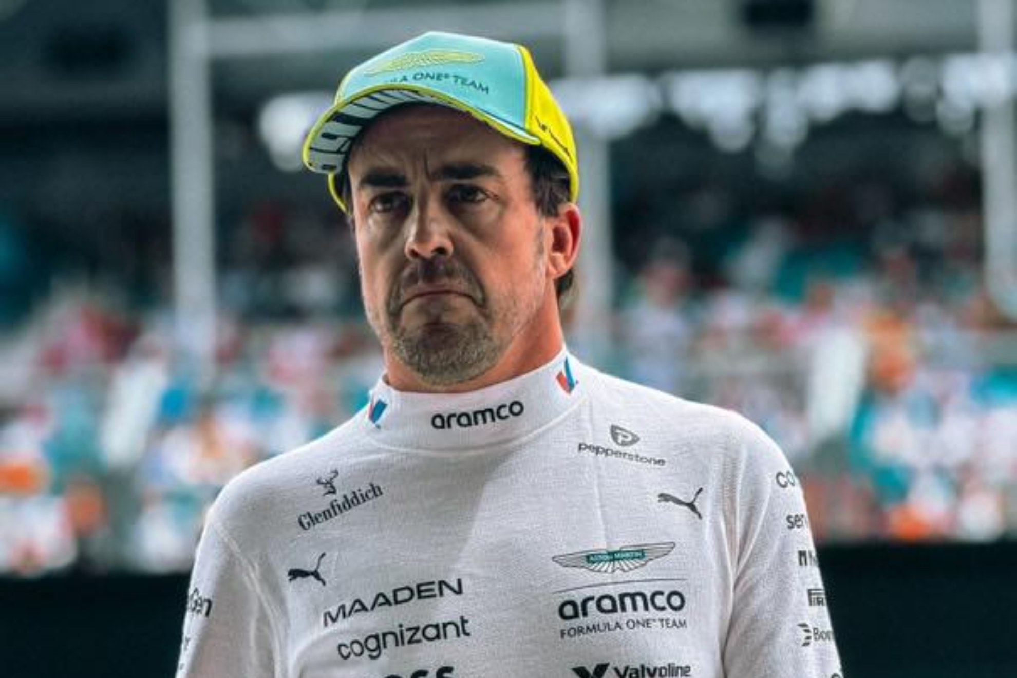 Alonso, antes de una carrera.