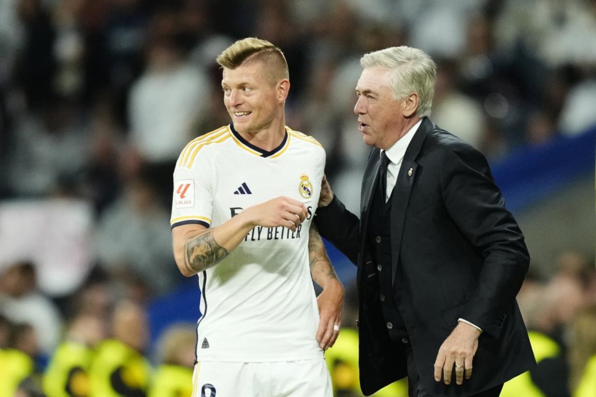 Kroos y Ancelotti.