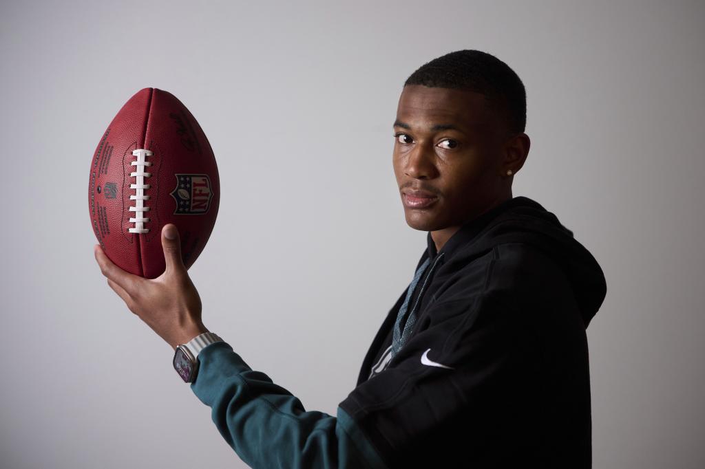 Devonta Smith during a photo shoot