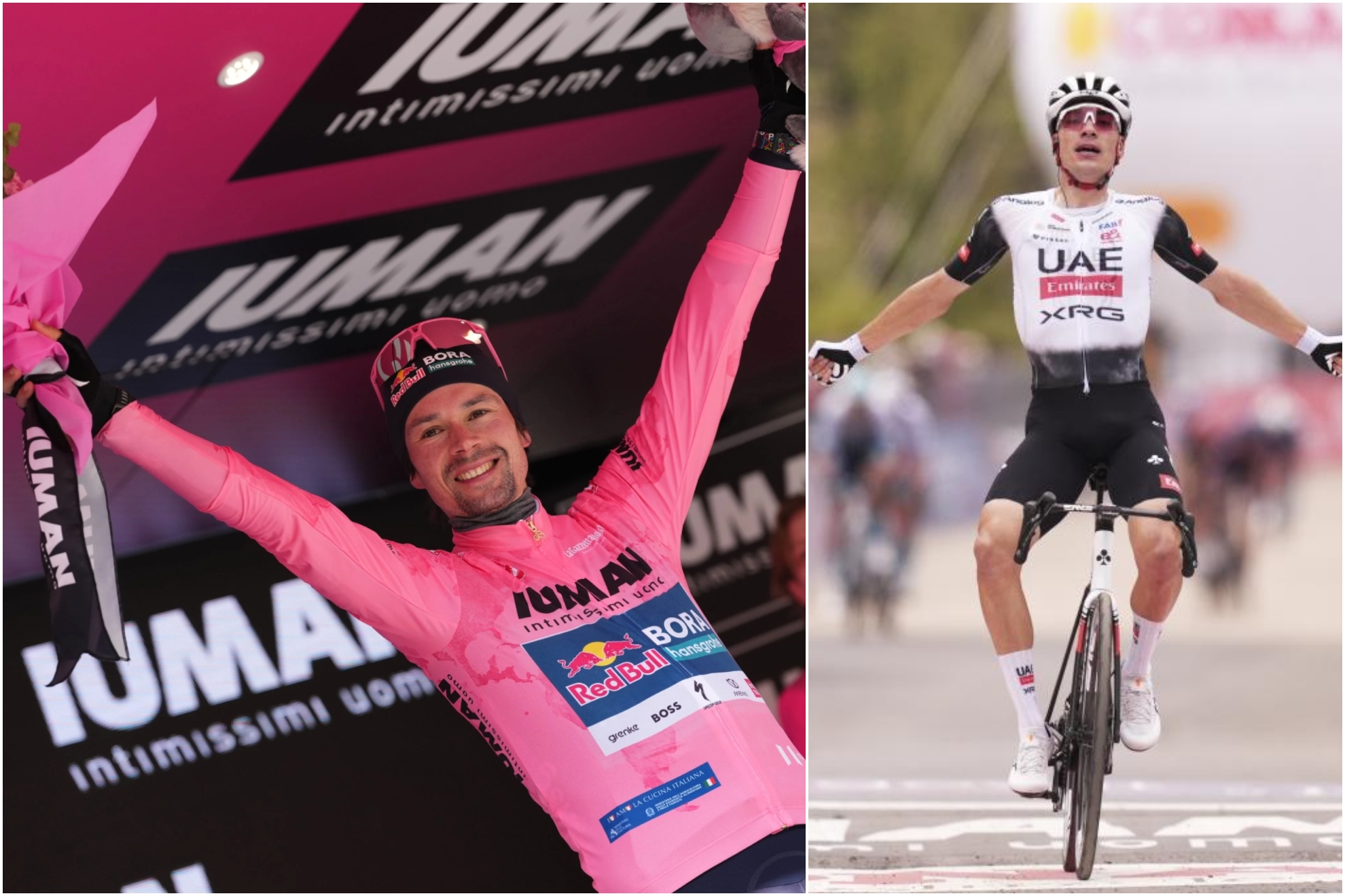 Roglic y Ayuso, tras la séptima etapa.