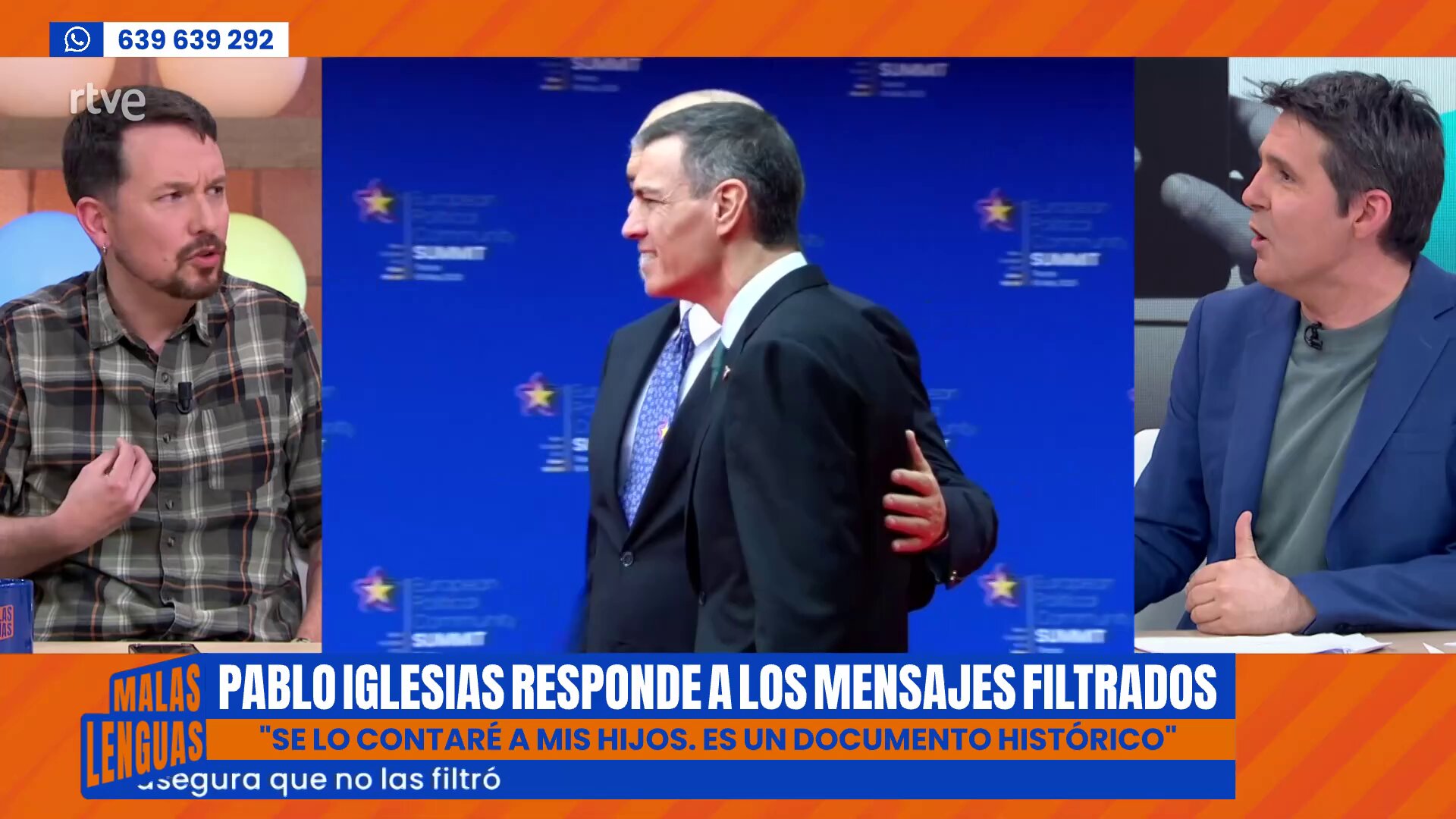 Pablo Iglesias defiende a Pedro Sánchez tras la filtración: "Yo tampoco soy  santo, podía c****me en sus muertos"