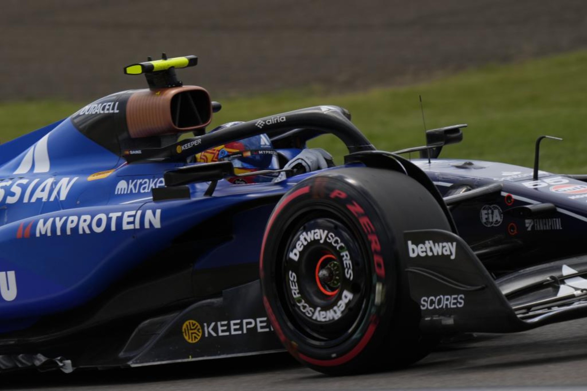 Sainz, en carrera.