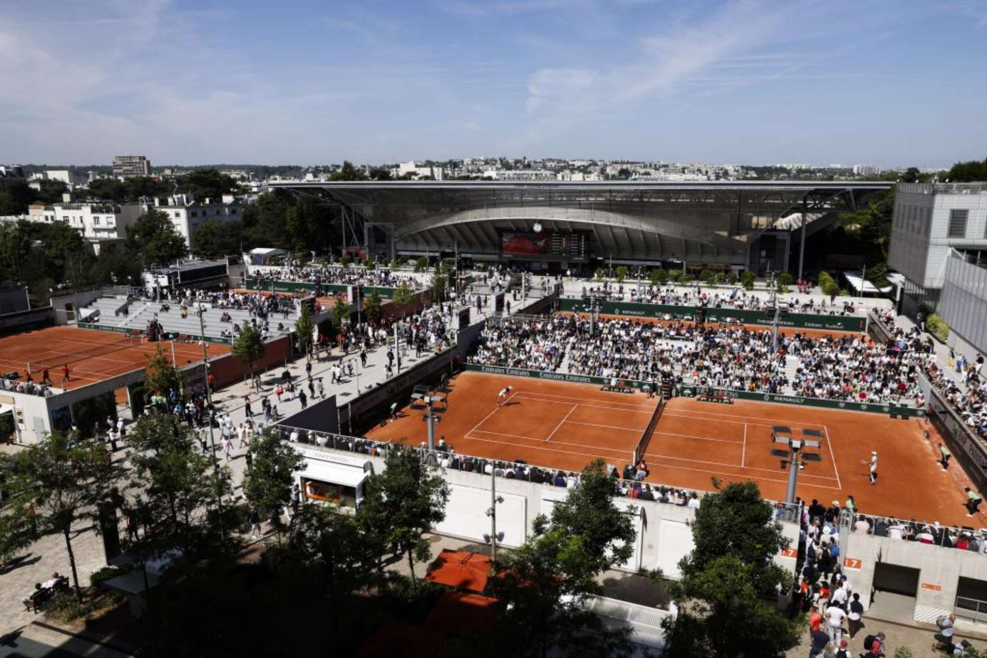Una imagen de la pista Suzanne Lenglen en Roland Garros.