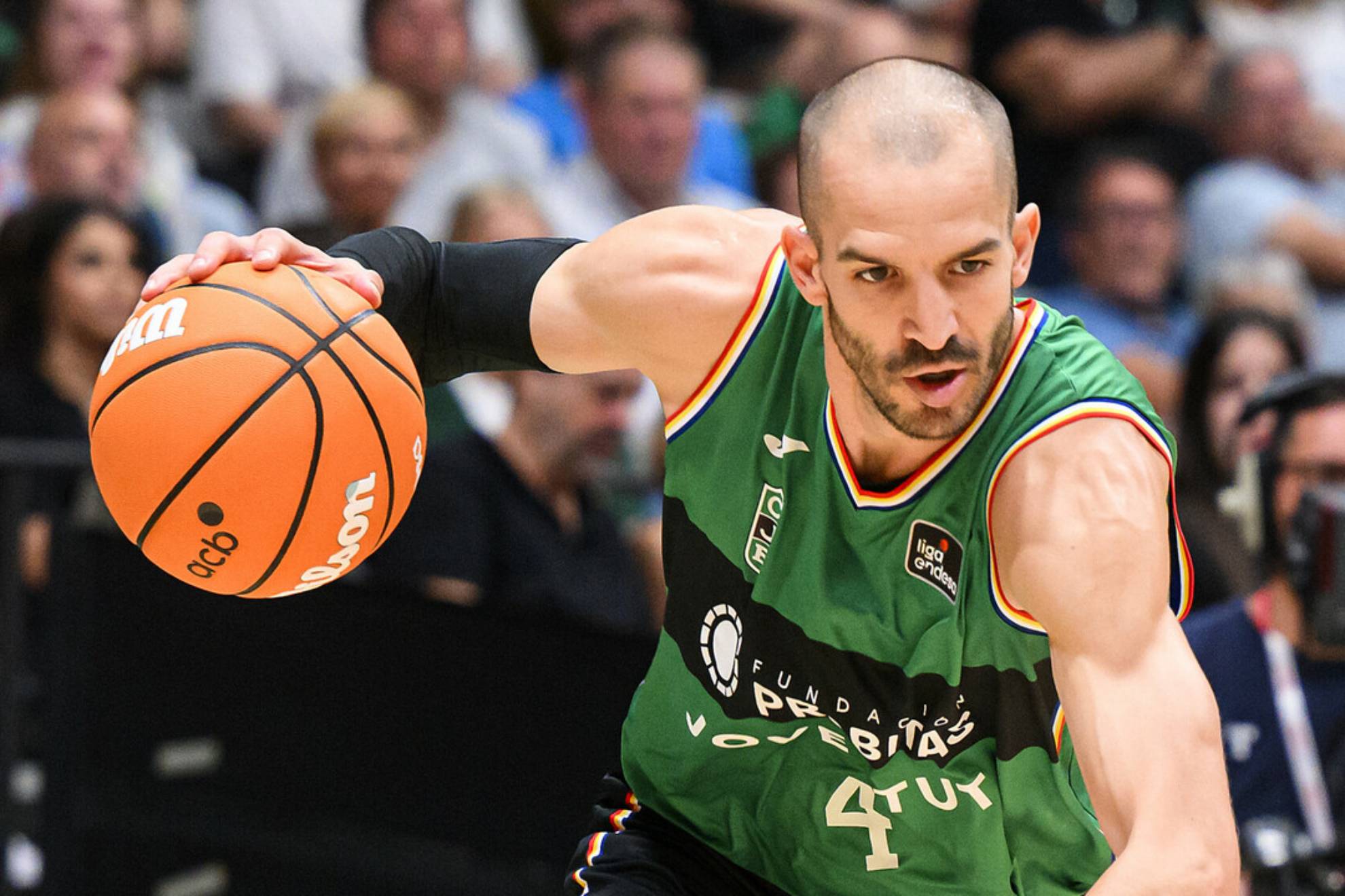 Pau Ribas, in a match with the Joventut.