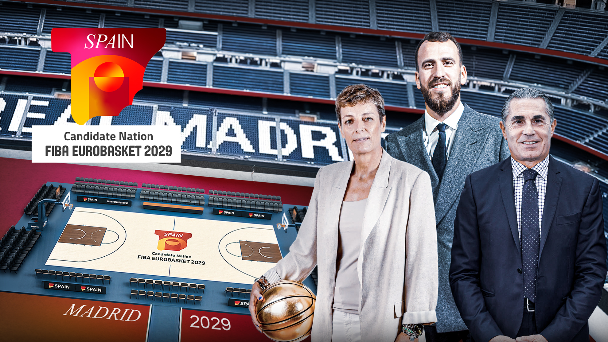 Aguilar, Scariolo and Sergio Rodríguez to defend the Spanish candidacy in RIGA.